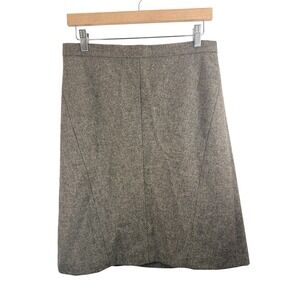 DKNY Wool‎ Blend A Line Skirt Women's Size 4 Brown Tweed Business Casual Classic